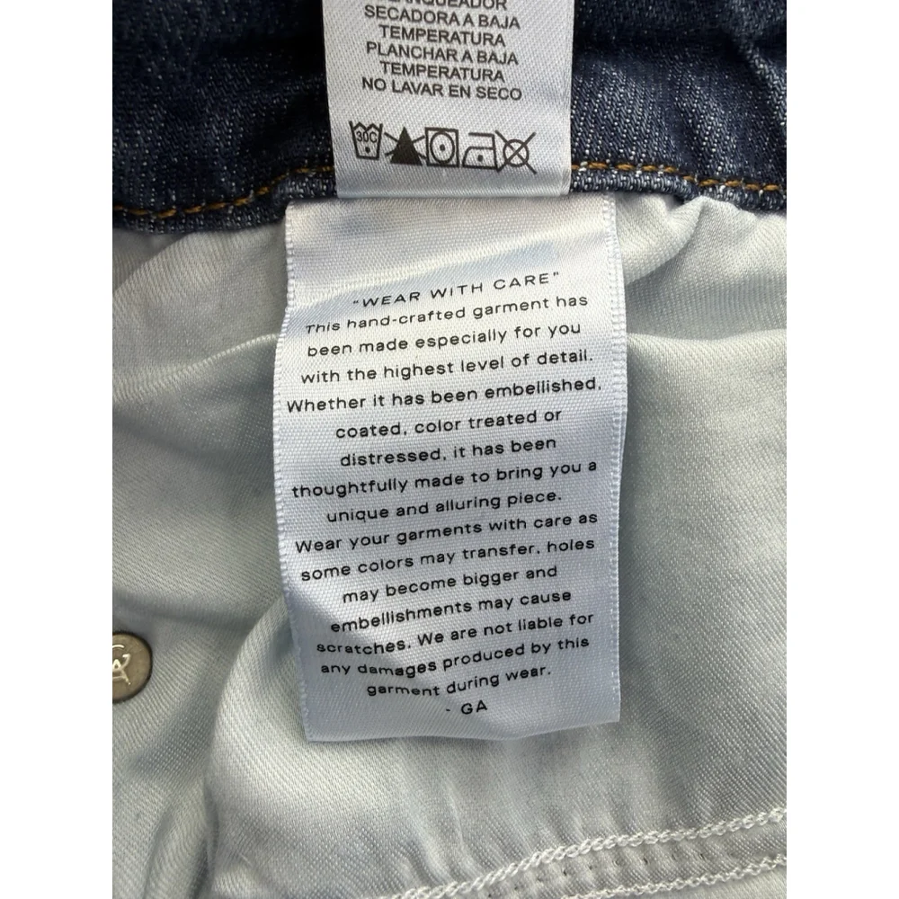 Good American Good Boy Split Hem High Waisted Straight Leg Jeans 15 Plus 32x32